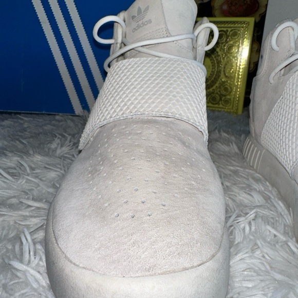 Adidas Shoes Mens 10 Tubular Invader Strap Running Sneakers Lace Up BB5038 White - Picture 10 of 13